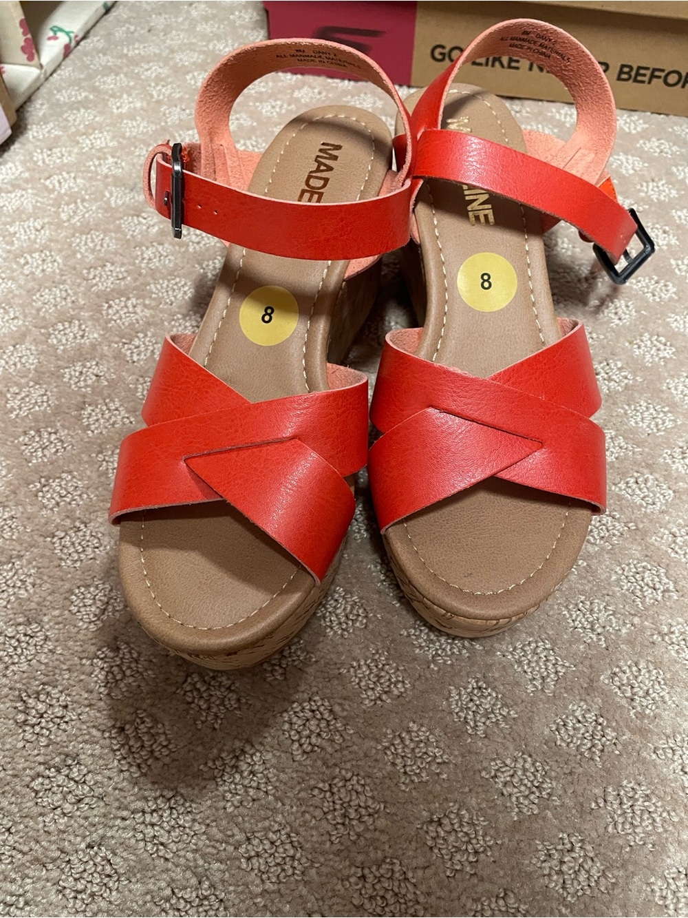 Women’s MadeLine Crisscross Ankle-Strap Sandals in Deep Orange